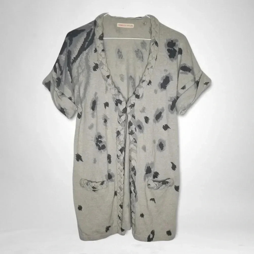 Rebecca Taylor | Gray Lambswool Short Sleeve Cardigan Sz S ~ 3/$15